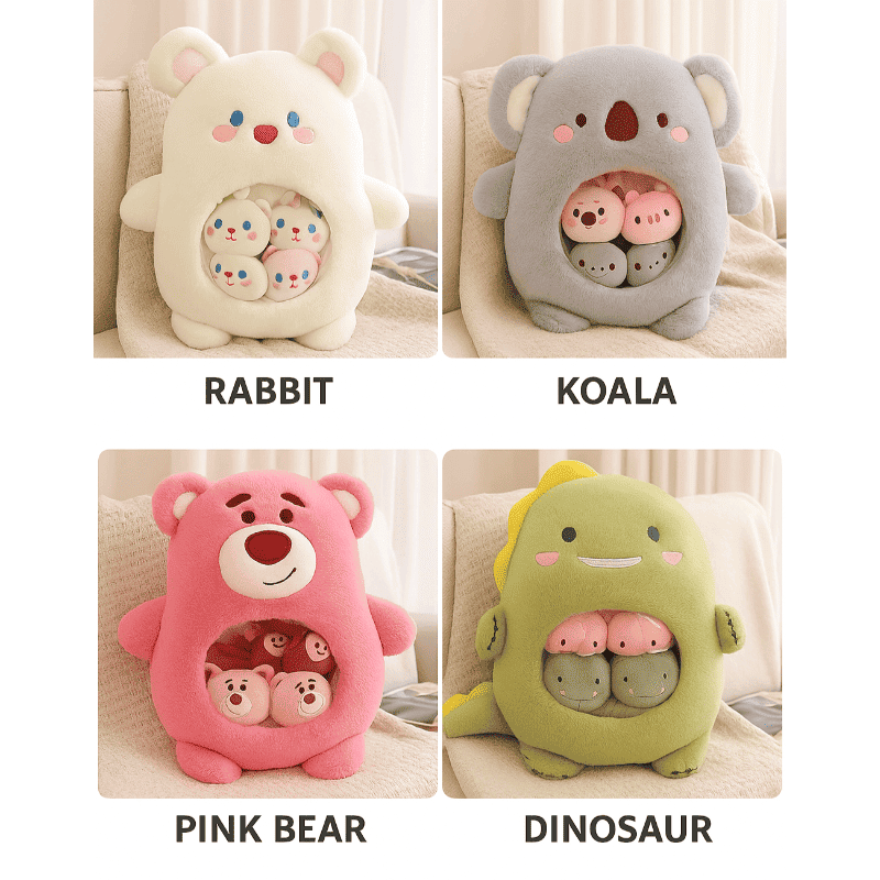 Cute Animal Plush Pillow – Mini Candy Bag Dolls for Kids' Gifts