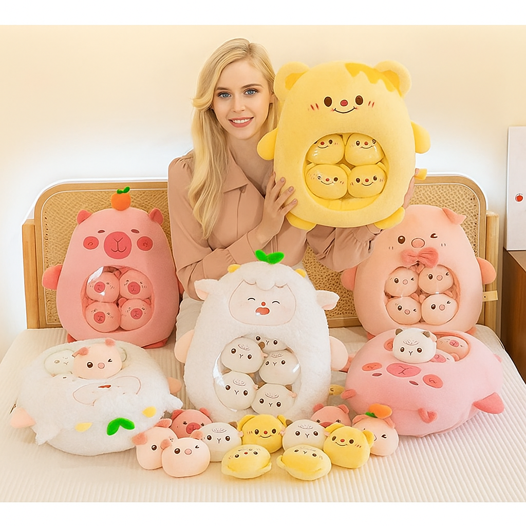 Cute Animal Plush Pillow – Mini Candy Bag Dolls for Kids' Gifts
