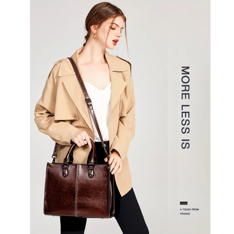 Crossbody skuldertaske til kvinder – ægte læder | Mode & funktionalitet