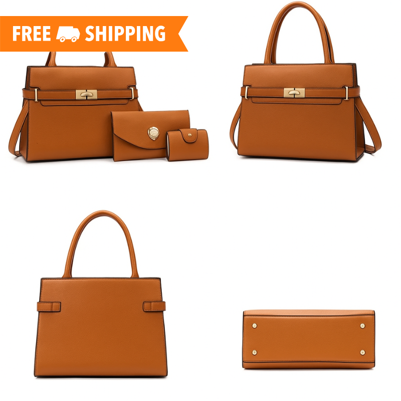 3 sets o 1 bolso grande de bolsas para mujeres bolsos de gran capacidad de gran capacidad de lujo bolsas cruzadas de hombro de monedas de monedas pequeñas de cuero de calidad caliente
