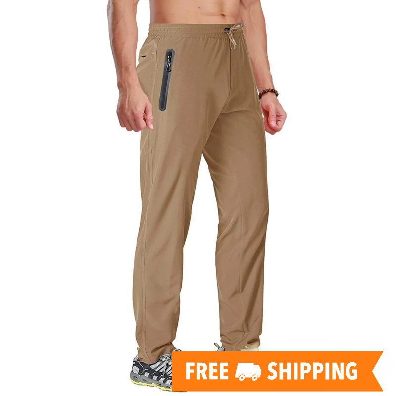 MIAMI TAC-Utendørsbukser Herre Hurtigtørrende Rett Løping Turbukser Elastisk Lettvekt Yoga Fitness Trening Joggebukse Joggers