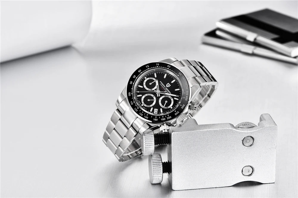 Männer Luxusquarz Chronograph Watch - wasserdicht und geschäftlicher Stil
