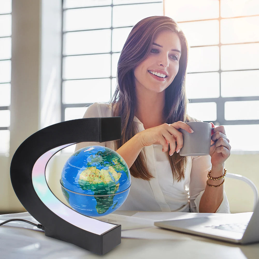 Levitación magnética flotante Globe LED World Mapa de antigravedad Lámpara de antigravedad Luz de bola novedosa decoración del hogar