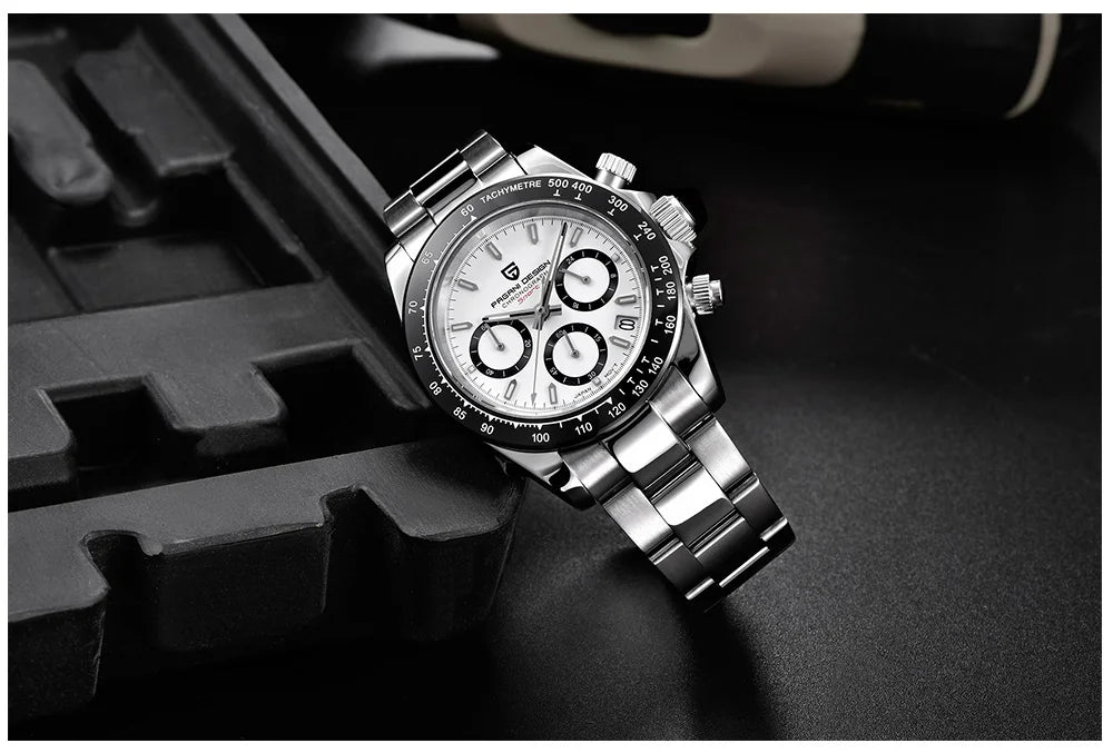 Männer Luxusquarz Chronograph Watch - wasserdicht und geschäftlicher Stil