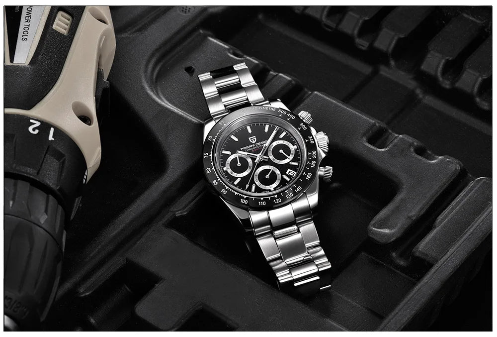 Männer Luxusquarz Chronograph Watch - wasserdicht und geschäftlicher Stil