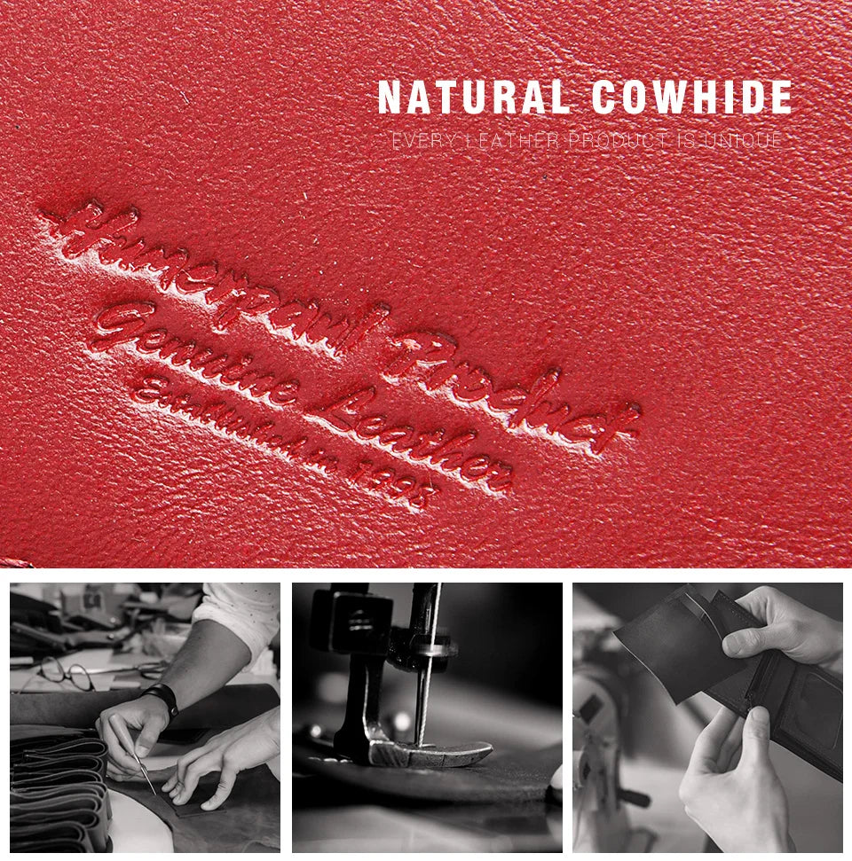 MIAMI DESIGN HUMER™ Women’s RFID Genuine Cowhide Leather Wallet – Anti-Theft & Anti-Pickpocket Long Clutch