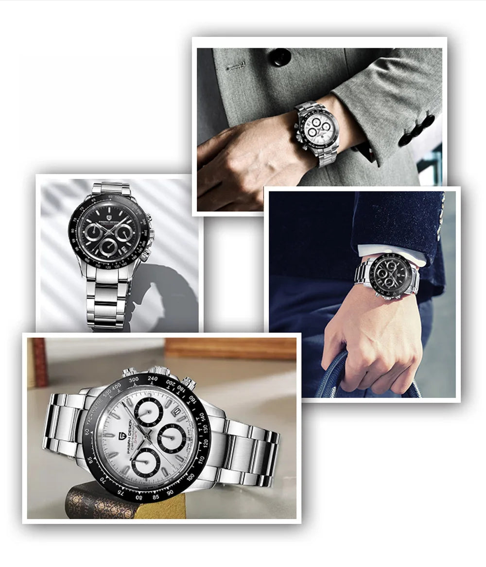 Männer Luxusquarz Chronograph Watch - wasserdicht und geschäftlicher Stil
