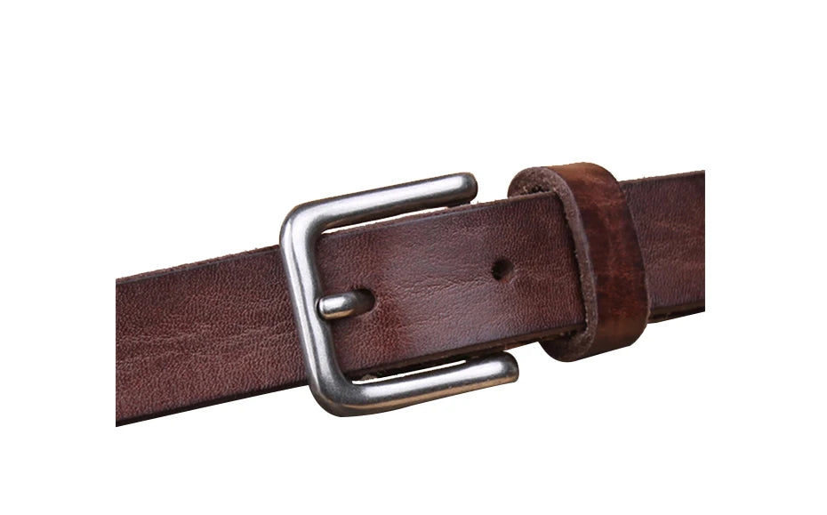 Corturas delgadas para un cinturón de metal de metal de cuero unisex genuino