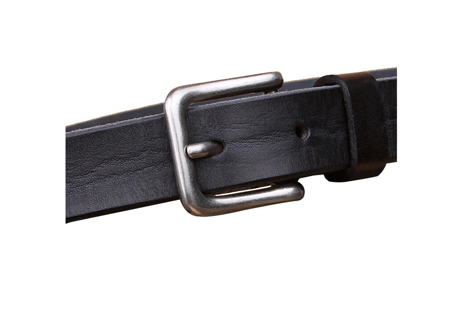 Corturas delgadas para un cinturón de metal de metal de cuero unisex genuino
