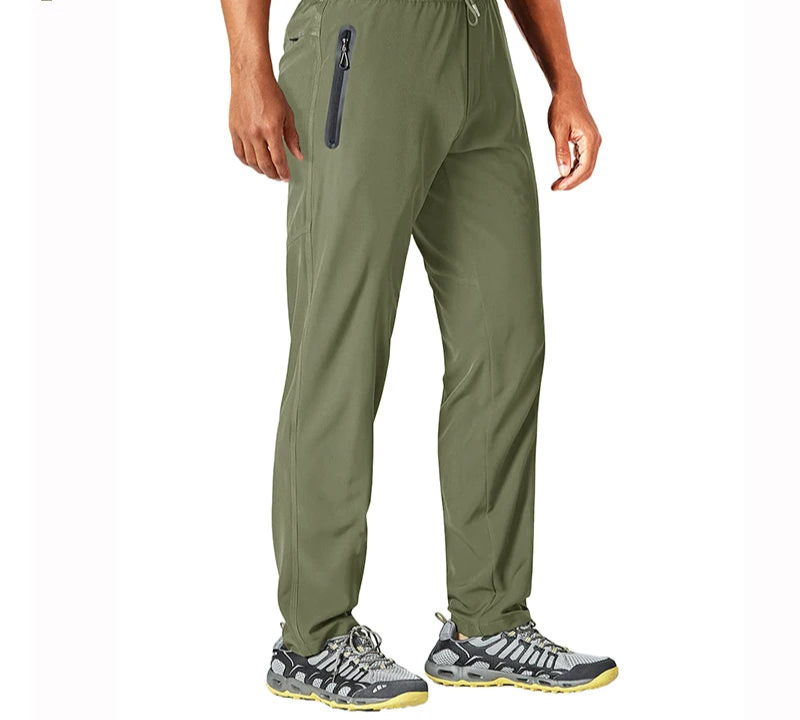 Pantalones de tacor de miami hombres rápido seco recto corriendo pantalones de senderismo elástico yoga fitness ejercicio de chándal joggers