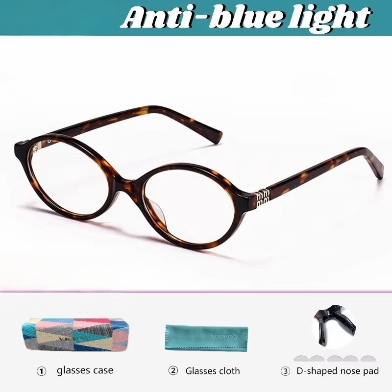 Glasses -Minimalist Oval Frame Glasses – Blue Light & Custom Prescription