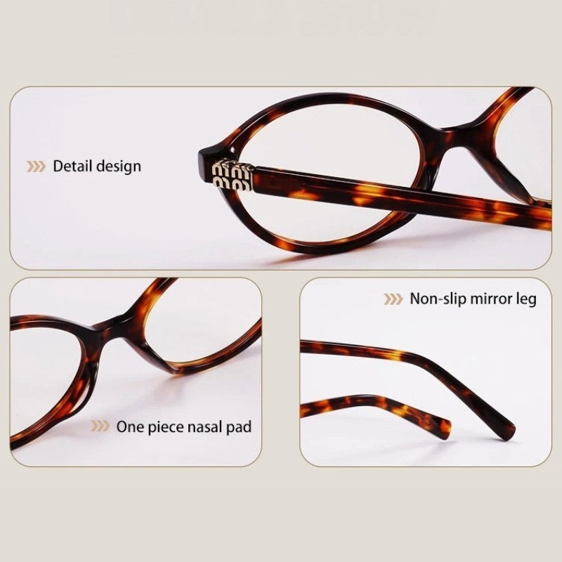 Glasses -Minimalist Oval Frame Glasses – Blue Light & Custom Prescription