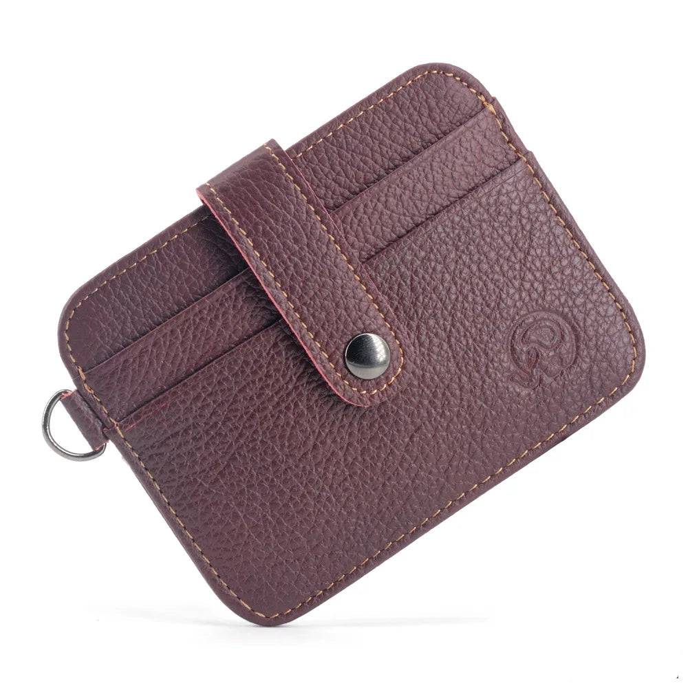Hombres de cuero genuino billetera delgada masculina mini bolso de dinero billetera delgada portteras carteras titina de la billetera del hombre