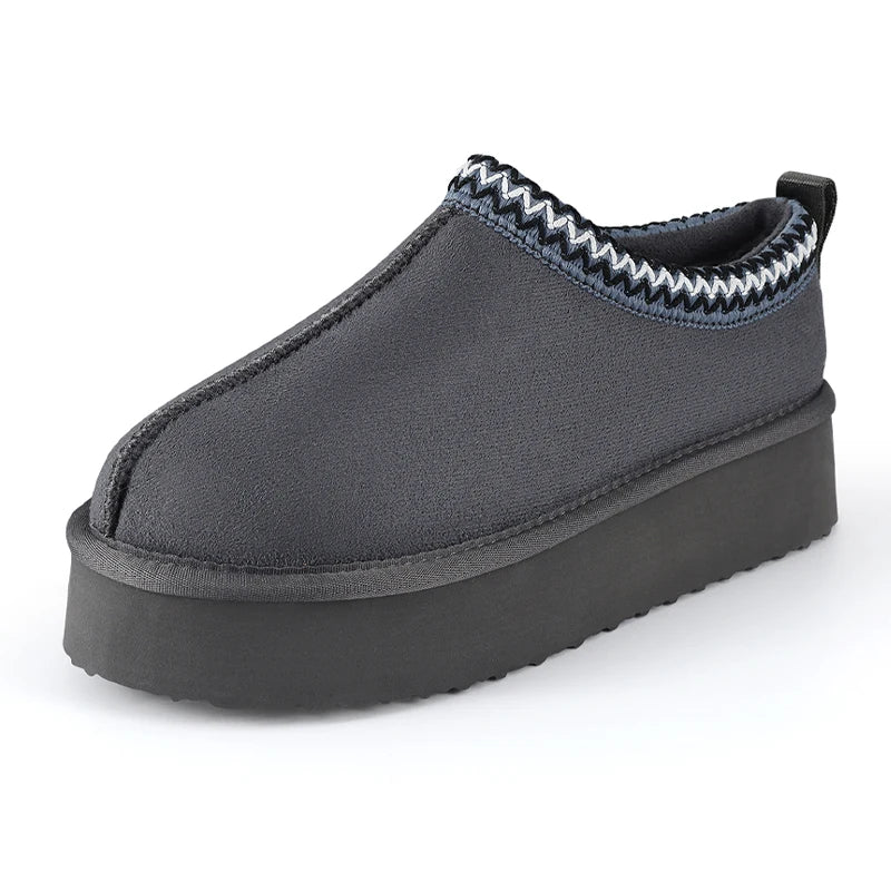 Tazzy Winter Suède Fuzzy Pantoffels voor Dames – Warm, Antislip & Binnen-/buitencomfort