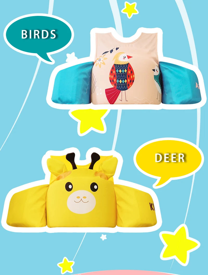 Gilet de natation pour les enfants mignon veste de piscine flotte non inflatiable pour bébés garçons girnes group sondage aides pour enfants âgés de 2 à 6 ans