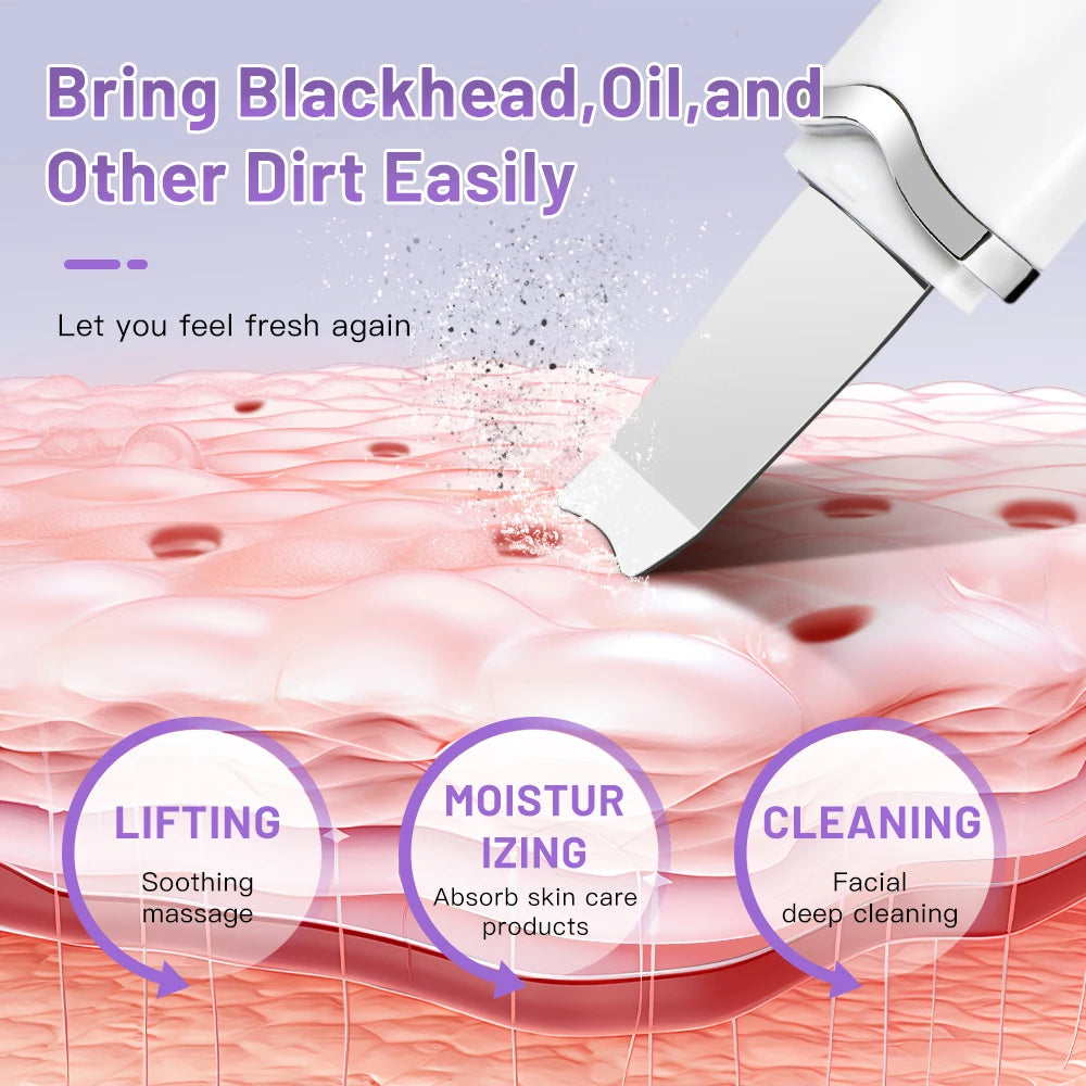 Professionele ultrasone huidwassing Peeling Blackhead Remover Deep Face Reiniging Peeling Skin Care Device schoonheidsinstrument