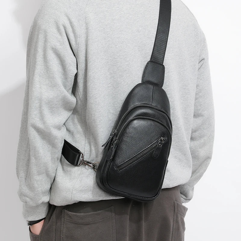 Umhängetasche - 100% echte Leder -Cross -Body -Umhängetasche von Männern - lässig und stilvoll