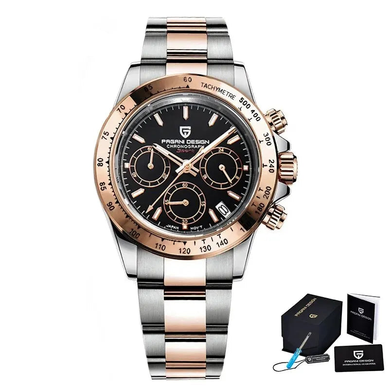 Männer Luxusquarz Chronograph Watch - wasserdicht und geschäftlicher Stil