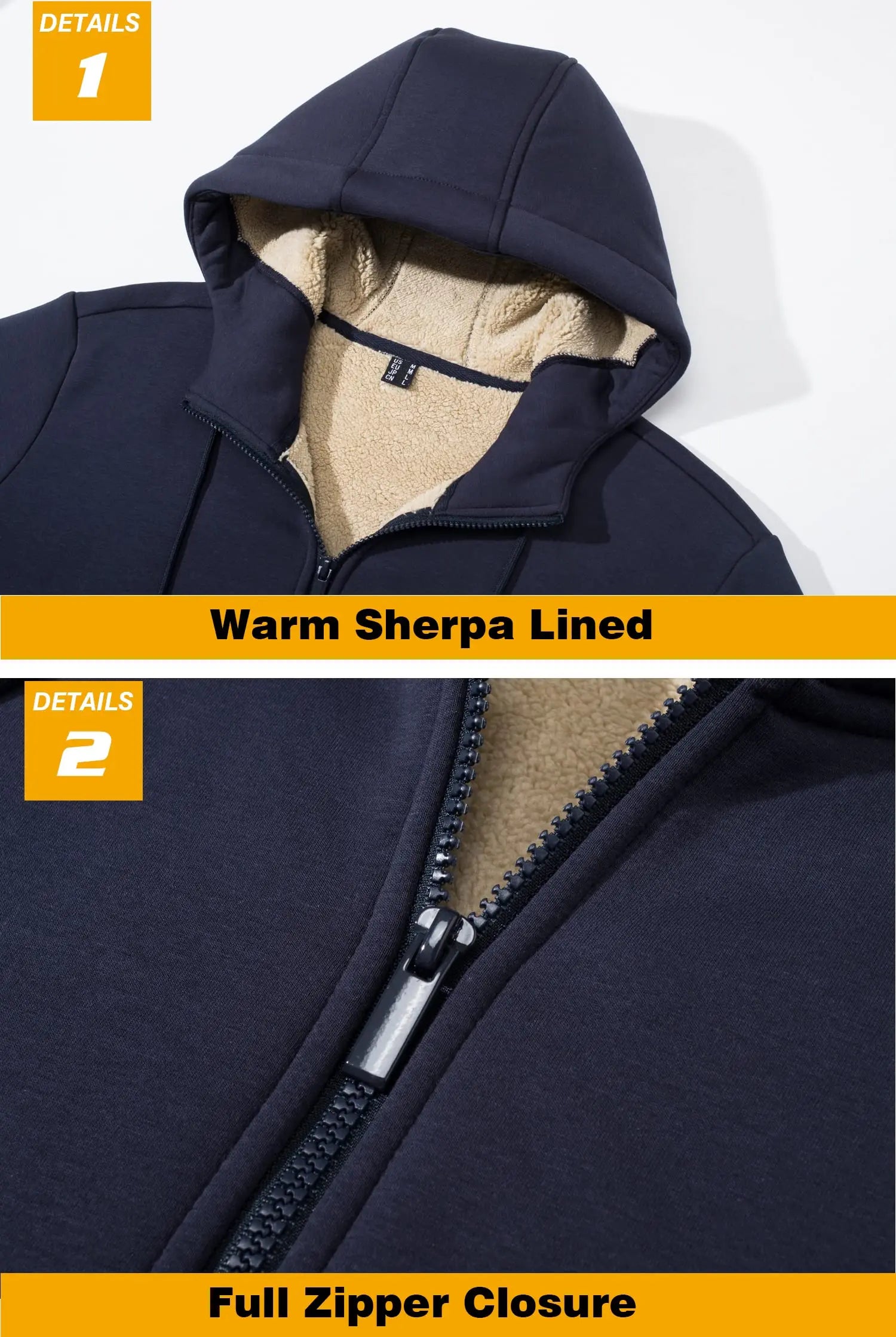 Condemo sherpa de Miami Tac-Men-Comodidad a prueba de viento, cálida y completa