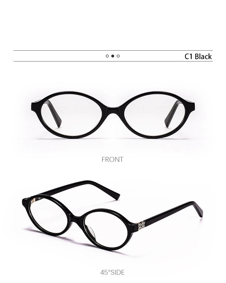 Glasses -Minimalist Oval Frame Glasses – Blue Light & Custom Prescription
