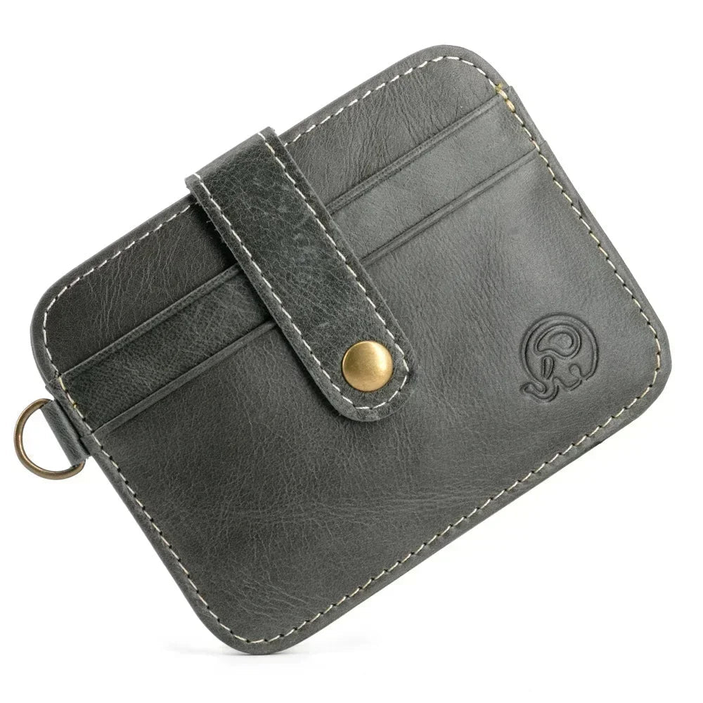 Hombres de cuero genuino billetera delgada masculina mini bolso de dinero billetera delgada portteras carteras titina de la billetera del hombre