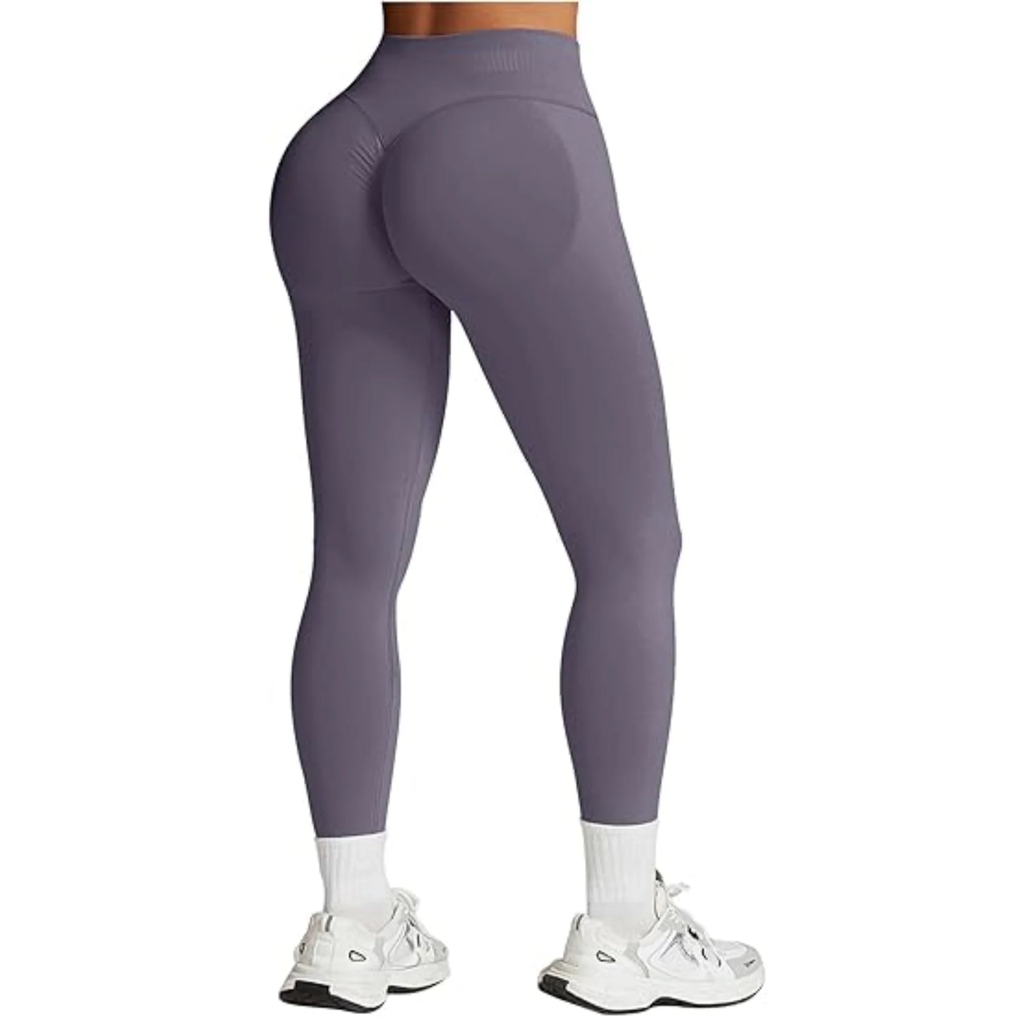 Peach-Lift-Yogahose mit dreifachem Bund – hohe Taillenunterstützung, formende Passform und atmungsaktiver Komfort für Fitnessstudio und Alltag.