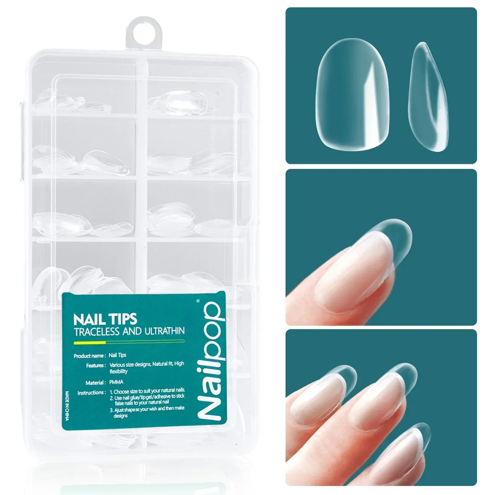 Nailpop Gel X Tips – 120pcs Soft Gel, Easy Nail Extensions