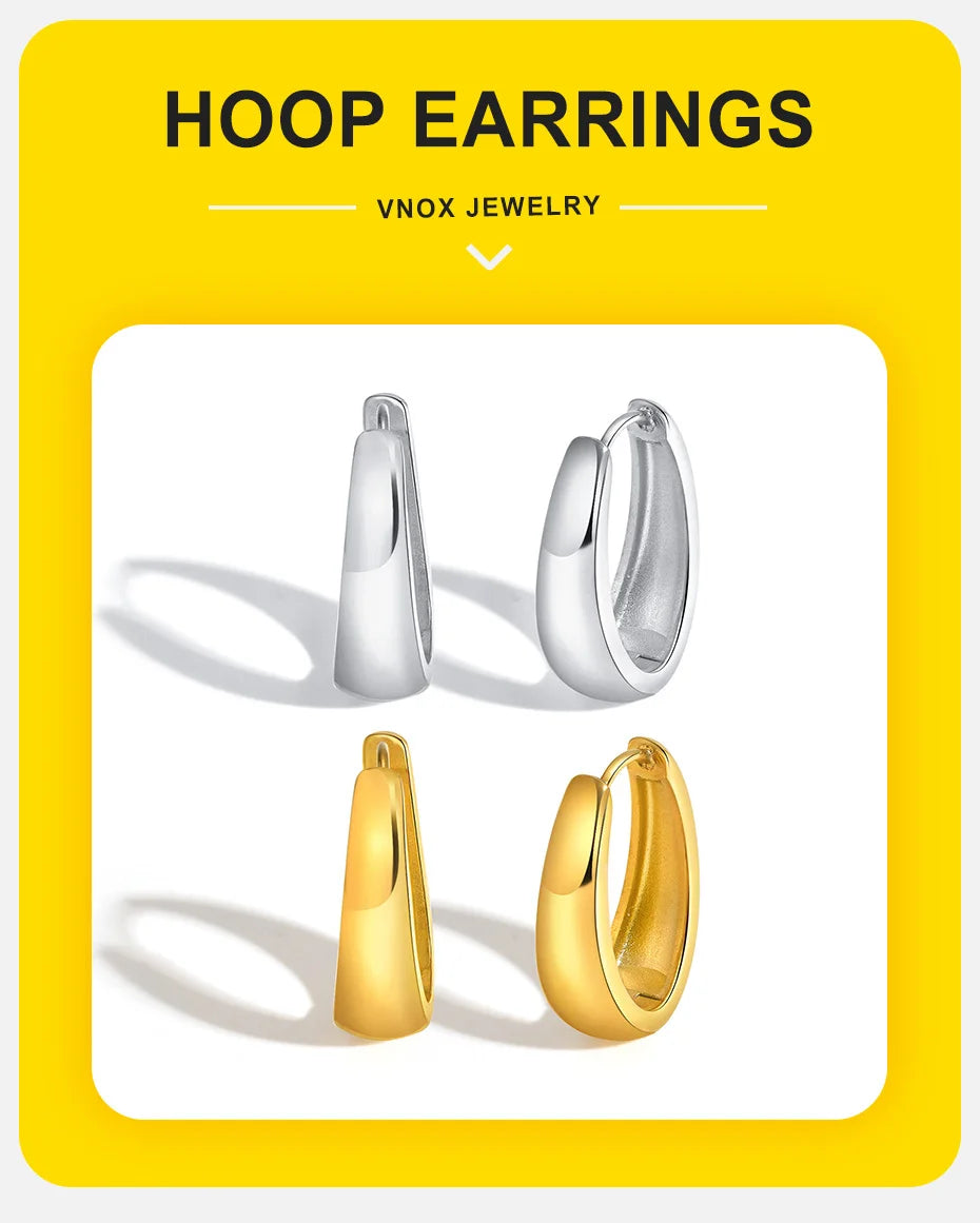 Simple Stainless Steel Hoop Earrings For Women Girls,Gold Silver Color Big Circle Earring,Fashion Dainty Jewelry Gifts