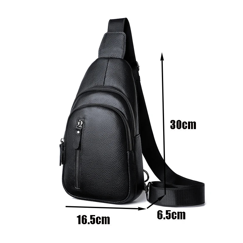 Umhängetasche - 100% echte Leder -Cross -Body -Umhängetasche von Männern - lässig und stilvoll