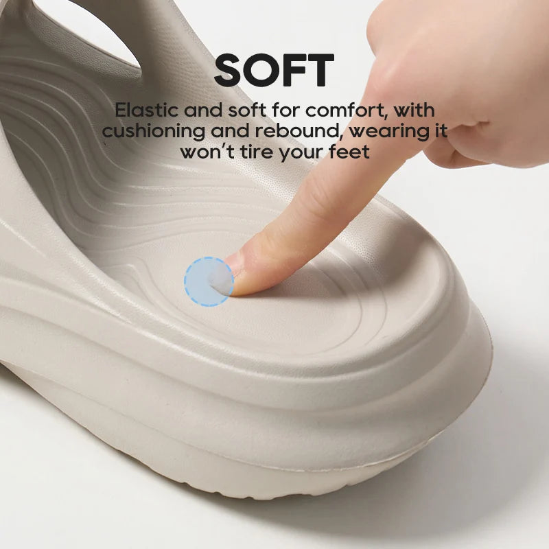 Men's Quiet Slippers – Soft Silent Non-Slip Indoor/Outdoor Slides Lightweight Breathable Cushion Sole Anti-Skid