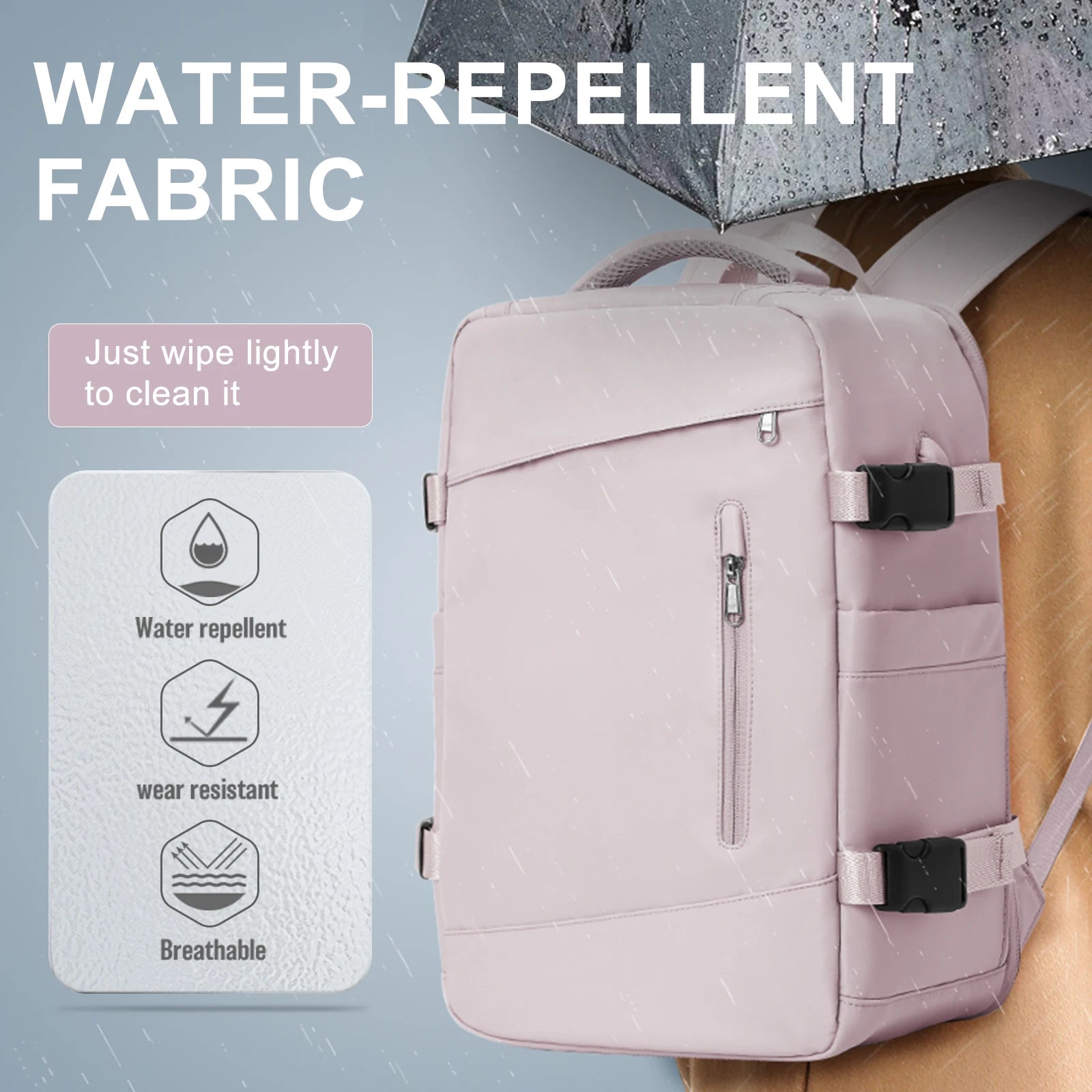 Door luchtvaartmaatschappijen goedgekeurde reistas – 40x20x25 cm handbagage voor Ryanair & Wizz Air