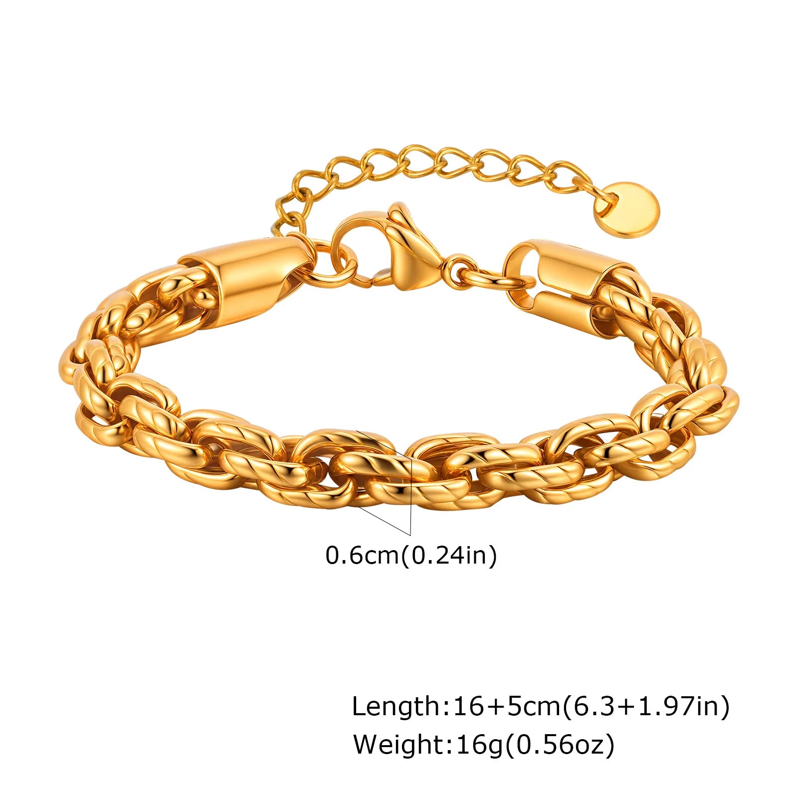 Elegant Gold Stainless Steel Bracelet – Durable, Hypoallergenic & Timeless Style