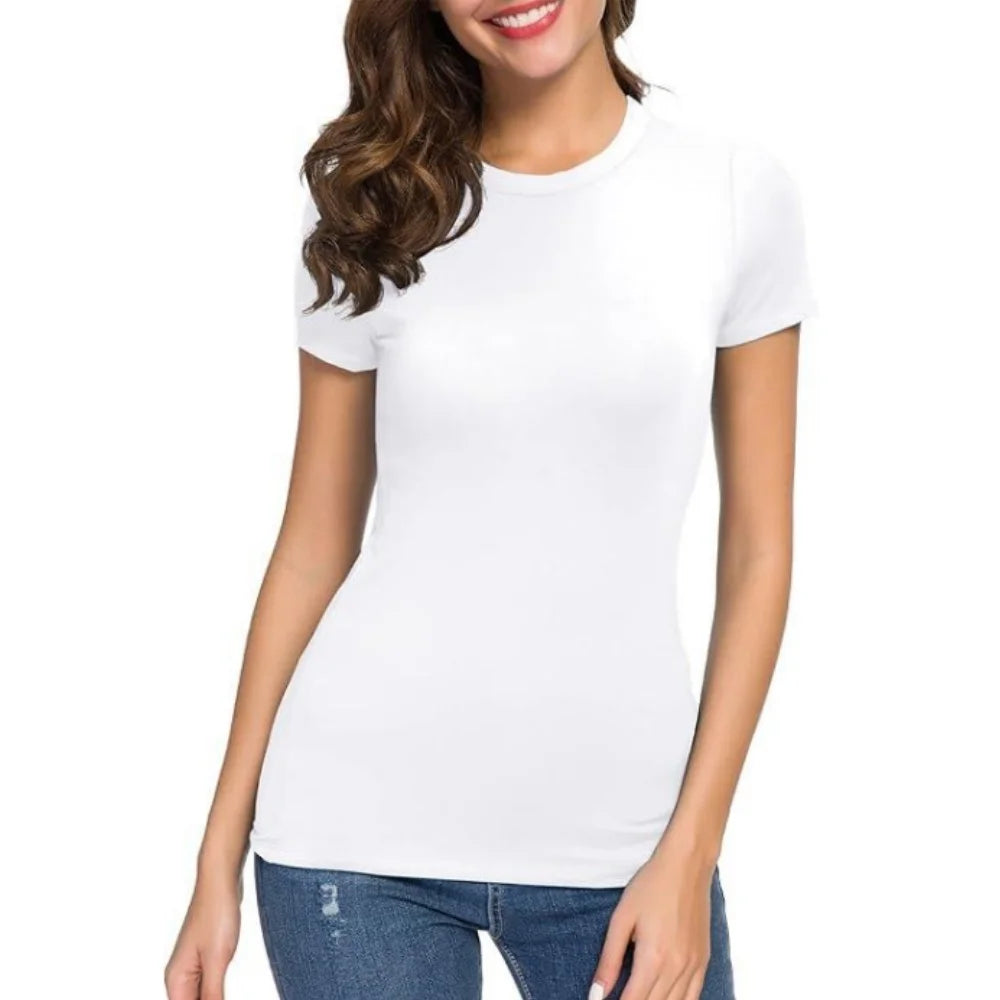 2pcs Women's Quick-Dry White Fitness Tees – Short Sleeve for Yoga & Running