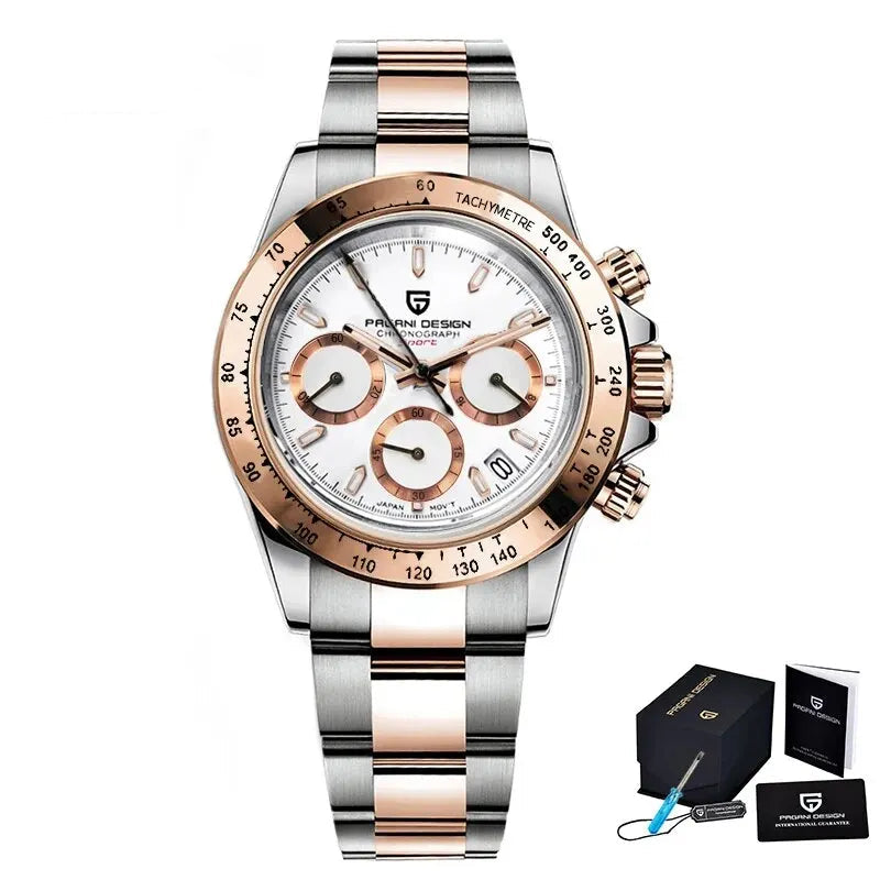 Männer Luxusquarz Chronograph Watch - wasserdicht und geschäftlicher Stil