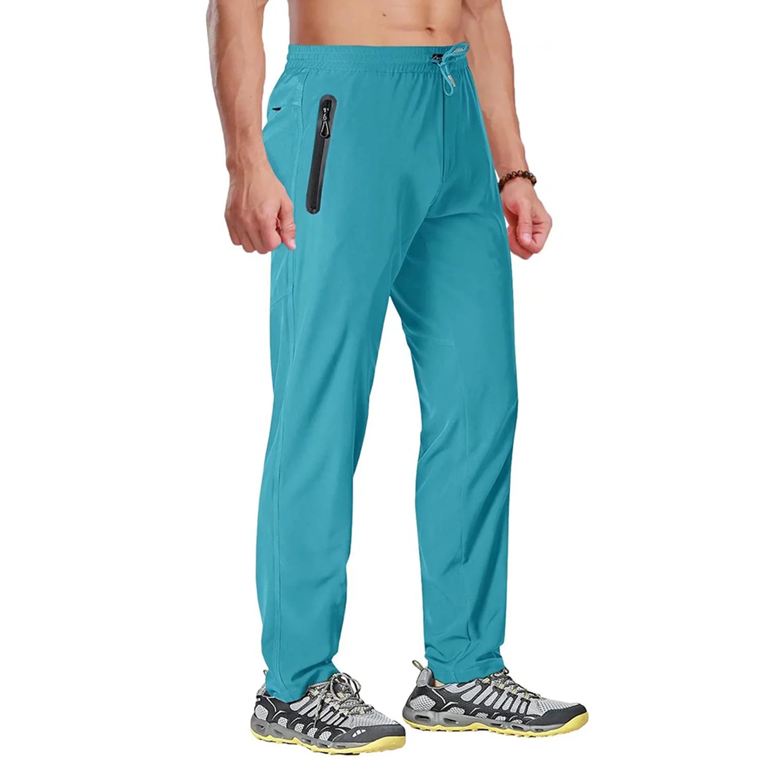 Pantalones de tacor de miami hombres rápido seco recto corriendo pantalones de senderismo elástico yoga fitness ejercicio de chándal joggers