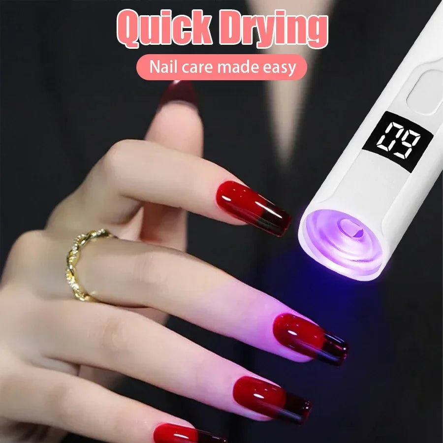 UV LED Nail Lamp Mini Recharge UV Nail Light for Manicure Portable Nail Dryer Lamp Professional Ultraviolet Nails Drying Lights