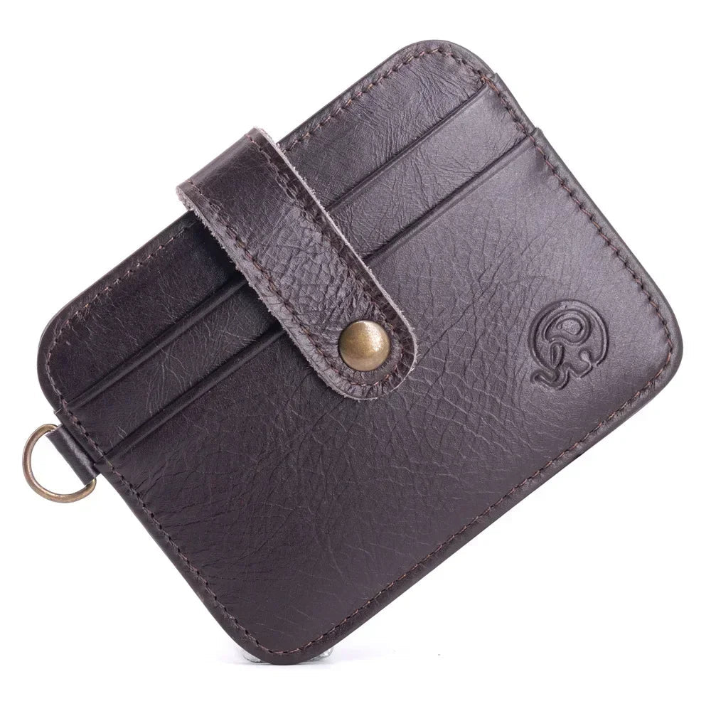 Hombres de cuero genuino billetera delgada masculina mini bolso de dinero billetera delgada portteras carteras titina de la billetera del hombre