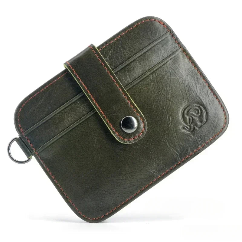 Hombres de cuero genuino billetera delgada masculina mini bolso de dinero billetera delgada portteras carteras titina de la billetera del hombre