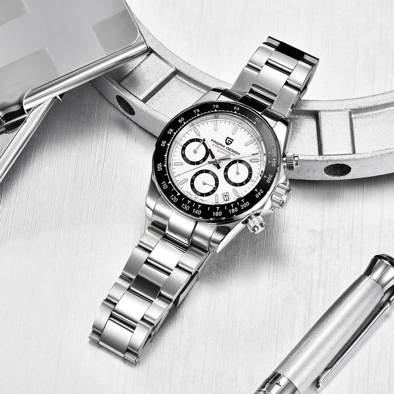 Männer Luxusquarz Chronograph Watch - wasserdicht und geschäftlicher Stil