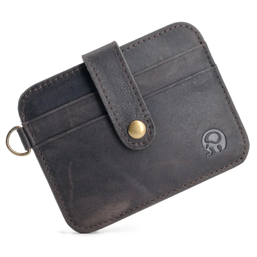 Hombres de cuero genuino billetera delgada masculina mini bolso de dinero billetera delgada portteras carteras titina de la billetera del hombre