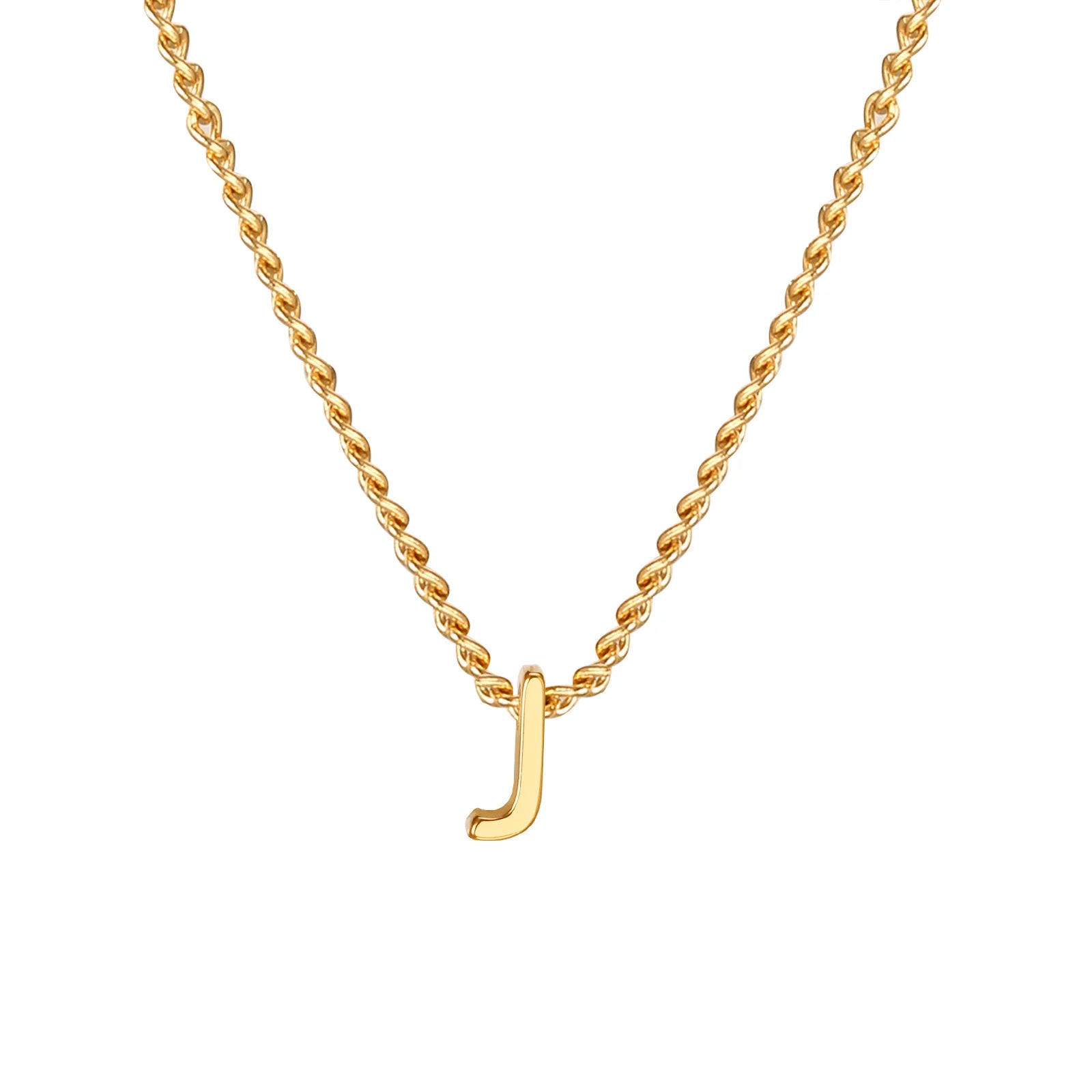 Chic Tiny A-Z Letters Necklaces for Women Girls, Gold Color Stainless Steel Initial Chokers,Small Pendent Necklaces Jewelry