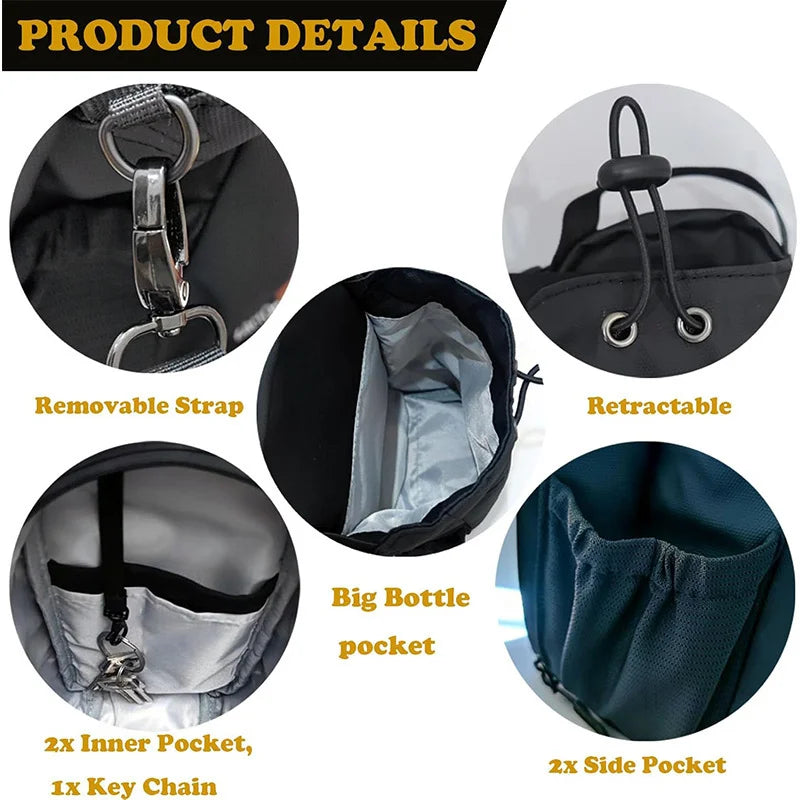 Sacca da palestra magnetica borsa per trasporto magnetico di grande capacità con tasca portatili portatili porta bottiglia per palestra accessori per palestra organizzatore