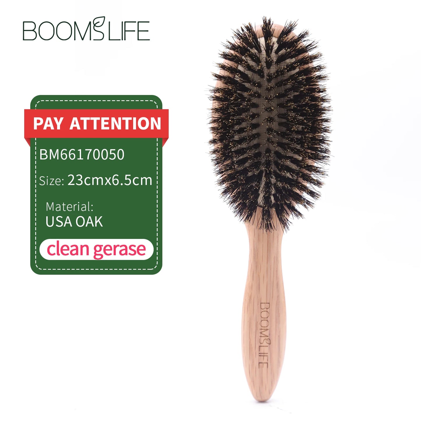 BOOMSLIFE™Cepillo de pelo con cerdas de jabalí, peines para mujer, cepillo de madera para el cabello, cepillo alisador para desenredar, peine para el cabello, accesorios de peluquero