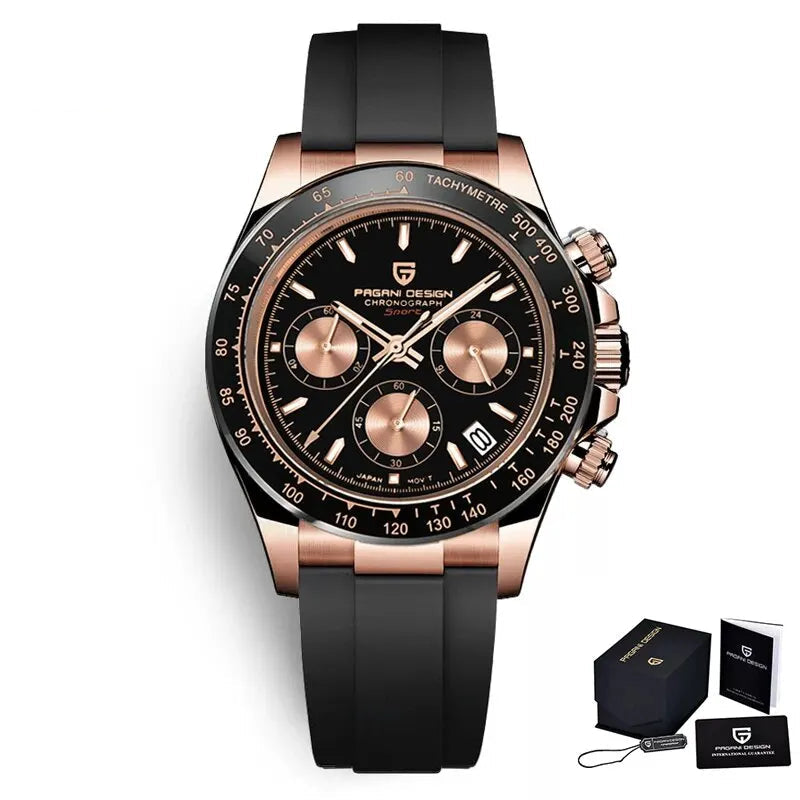Männer Luxusquarz Chronograph Watch - wasserdicht und geschäftlicher Stil