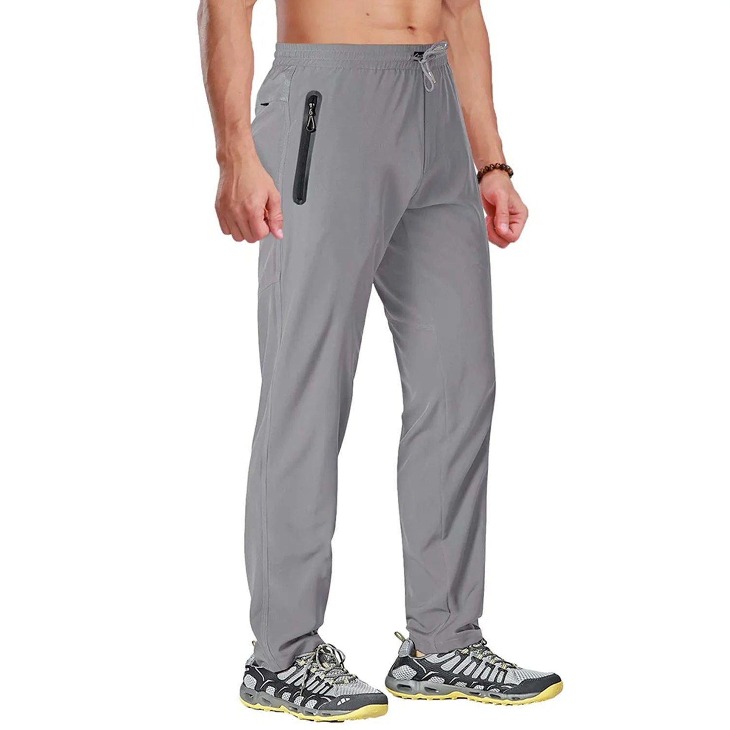 Pantalones de tacor de miami hombres rápido seco recto corriendo pantalones de senderismo elástico yoga fitness ejercicio de chándal joggers