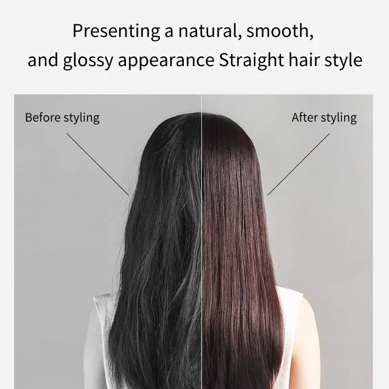 2 en 1 Hair professionnel lisseur et sèche-cheveux chauffant les cheveux fer plat, ion négatif outil de style durable