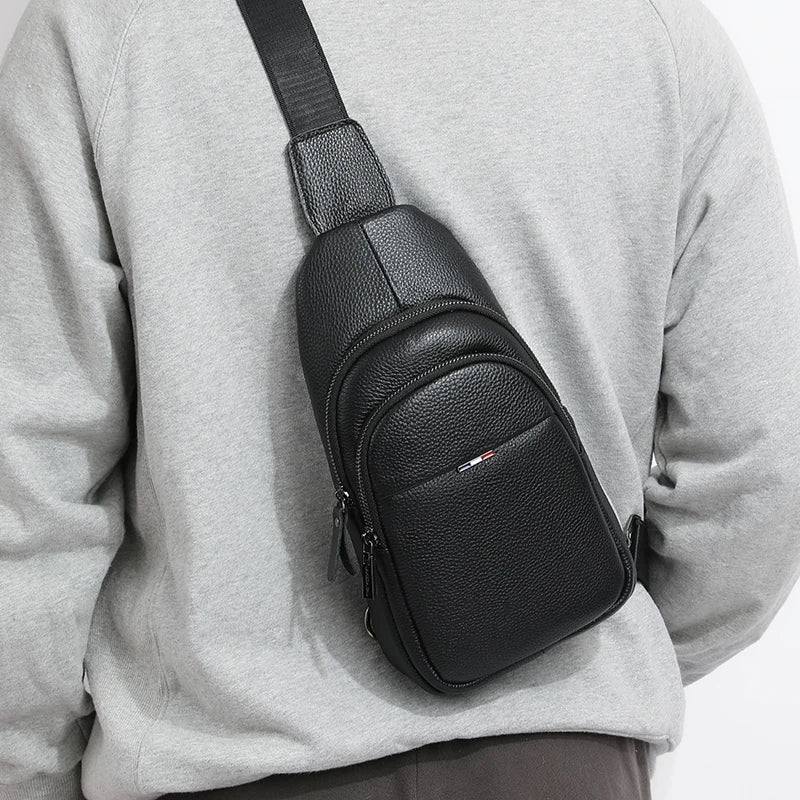 Umhängetasche - 100% echte Leder -Cross -Body -Umhängetasche von Männern - lässig und stilvoll