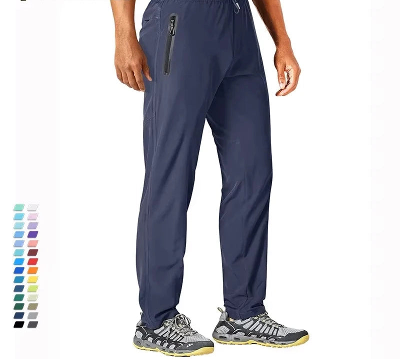 Pantalones de tacor de miami hombres rápido seco recto corriendo pantalones de senderismo elástico yoga fitness ejercicio de chándal joggers