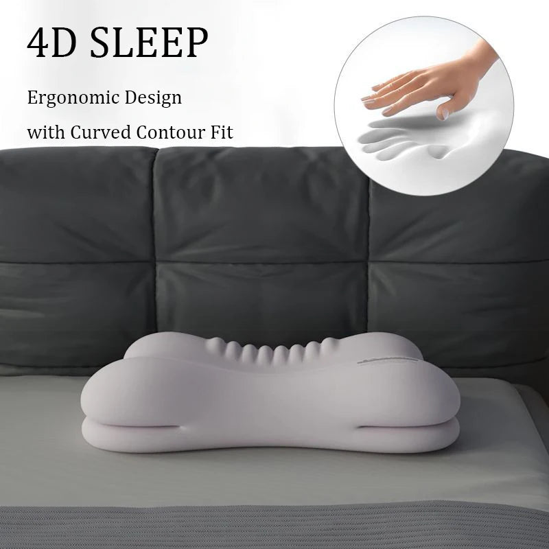 Ergonomic Memory Foam Pillow for All Sleep Positions, Multi-Zone Support, Deep Sleep, Neck Pain Relief