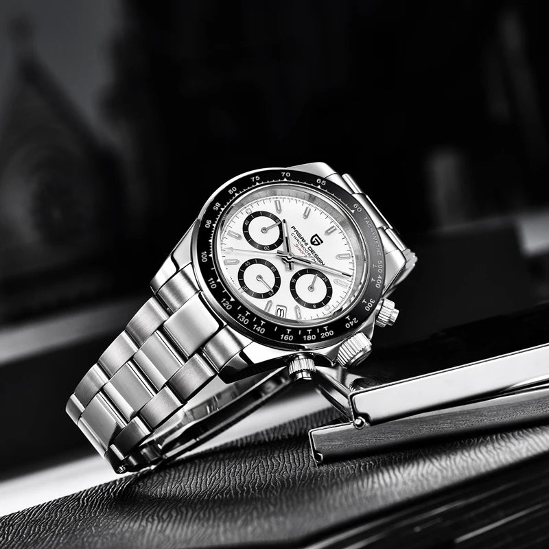 Männer Luxusquarz Chronograph Watch - wasserdicht und geschäftlicher Stil